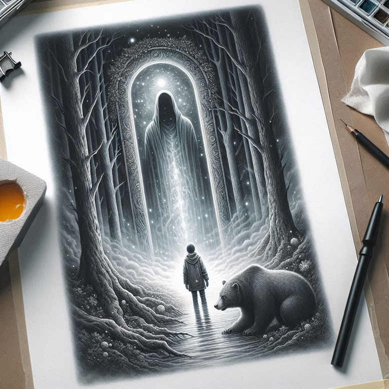 dark-nature-tattoo – tattoo design ideas free ai generated – realism-emotional-realism – for-shoulder-blade – Gallery: other-dark-inkby-ai