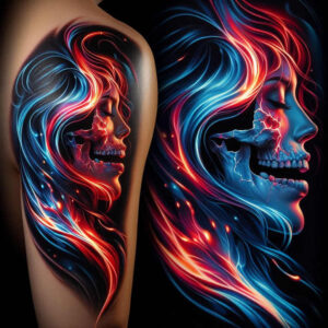dark-nature-tattoo – tattoo design ideas free ai generated – surrealism-bizarre – for-arm – Gallery: other-dark-inkby-ai