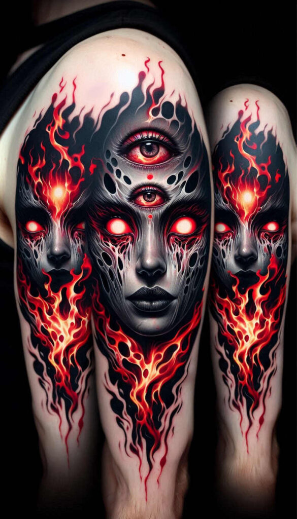 dark-ornament-tattoo – tattoo design ideas free ai generated – realism-detailed-rendering – for-full-back – Gallery: other-dark-inkby-ai