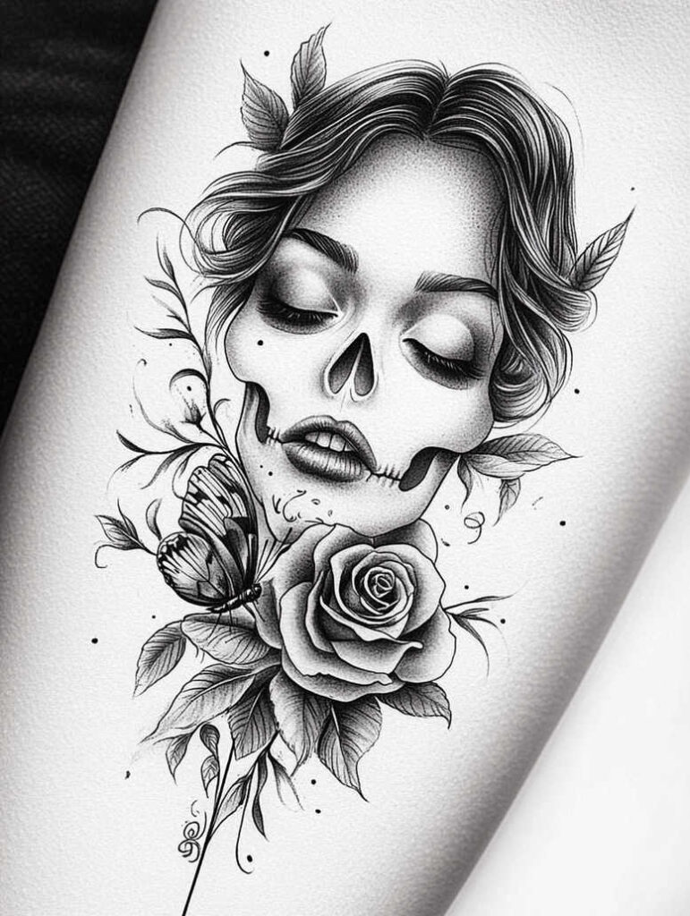 dark-pattern-tattoo – tattoo design ideas free ai generated – neotraditional-dynamic-color – for-wrist-side – Gallery: other-dark-inkby-ai