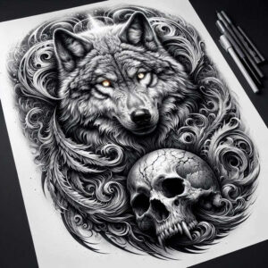 dark-power-tattoo – tattoo design ideas free ai generated – neotraditional-refined-color-palette – for-wrist-side – Gallery: other-dark-inkby-ai