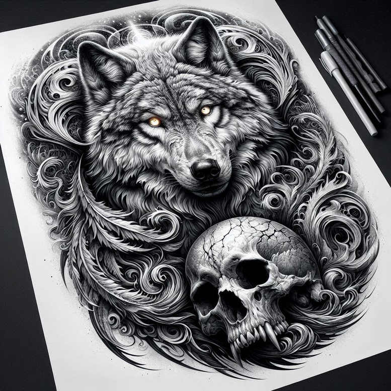 dark-power-tattoo – tattoo design ideas free ai generated – neotraditional-refined-color-palette – for-wrist-side – Gallery: other-dark-inkby-ai