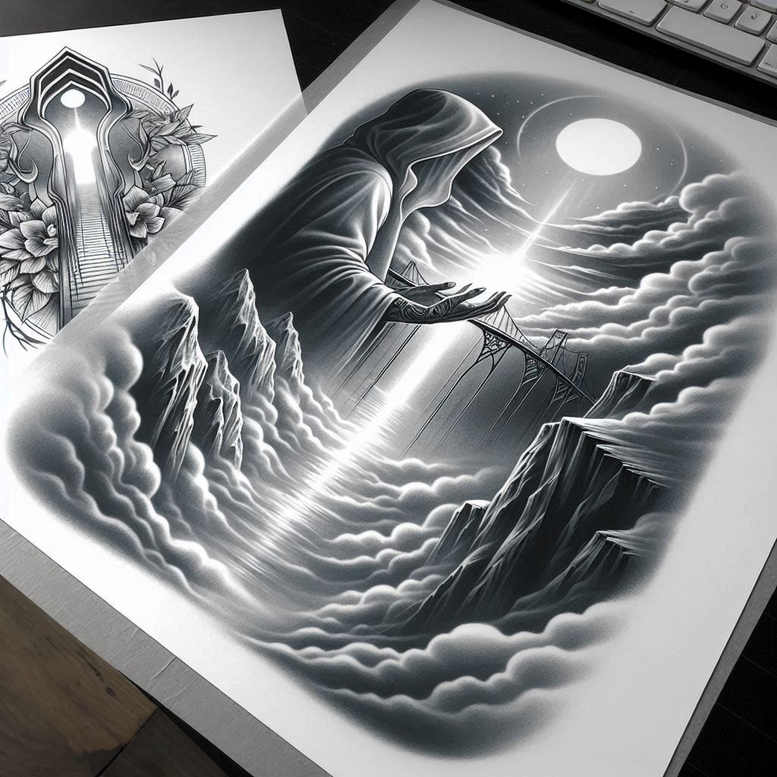 dark-protection-tattoo – tattoo design ideas free ai generated – neotraditional-decorative-elements – for-behind-ear – Gallery: other-dark-inkby-ai