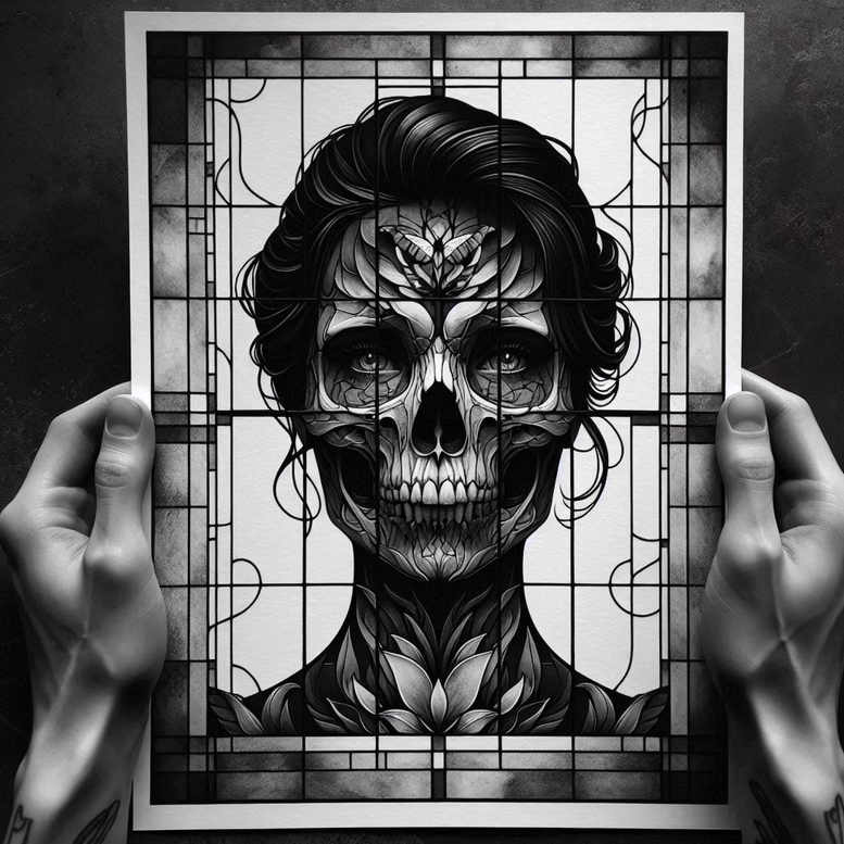 dark-sensory-tattoo – tattoo design ideas free ai generated – realism-living-skin – for-stomach – Gallery: other-dark-inkby-ai