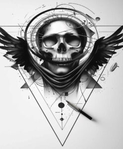 dark-shadow-and-light-tattoo – tattoo design ideas free ai generated – neotraditional-artful-color – for-collarbone – Gallery: other-dark-inkby-ai