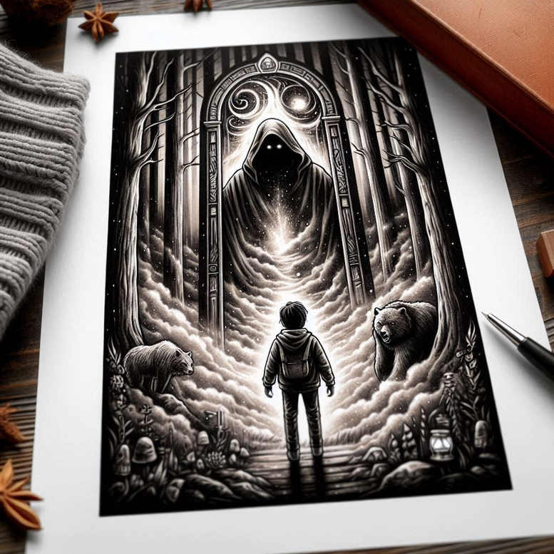 dark-shadow-and-light-tattoo – tattoo design ideas free ai generated – realism-light-play – for-temple – Gallery: other-dark-inkby-ai