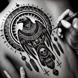 dark-shadow-tattoo – tattoo design ideas free ai generated – surrealism-translucent-layers – for-foot – Gallery: other-dark-inkby-ai