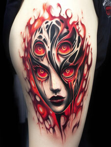 dark-shape-tattoo – tattoo design ideas free ai generated – neotraditional-modern-classic – for-upper-arm – Gallery: other-dark-inkby-ai