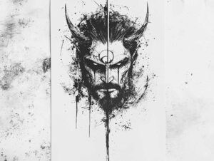 dark-sign-tattoo – tattoo design ideas free ai generated – neotraditional-enhanced-shading – for-spine – Gallery: other-dark-inkby-ai