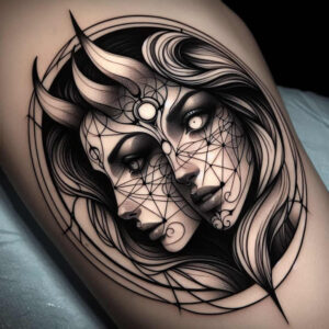 dark-sign-tattoo – tattoo design ideas free ai generated – neotraditional-sharp-edges – for-elbow – Gallery: other-dark-inkby-ai