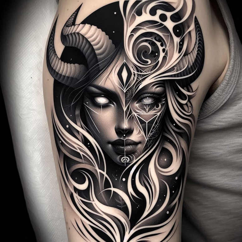 dark-sign-tattoo – tattoo design ideas free ai generated – realism-clean-lines – for-forearm – Gallery: other-dark-inkby-ai