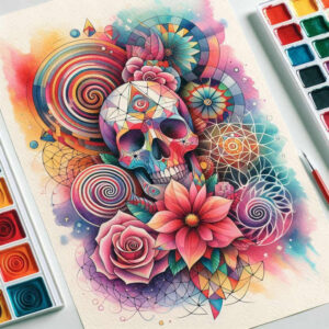 dark-story-tattoo – tattoo design ideas free ai generated – neotraditional-refined-lines – for-upper-back – Gallery: other-dark-inkby-ai