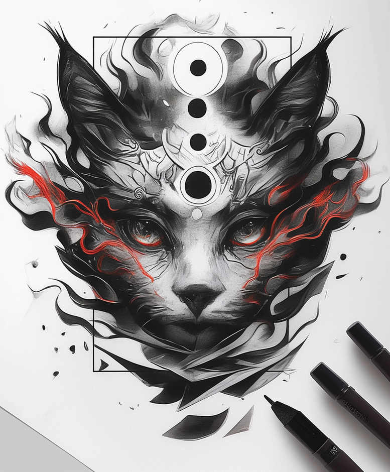 dark-story-tattoo – tattoo design ideas free ai generated – neotraditional-vivid-gradients – for-palm – Gallery: other-dark-inkby-ai