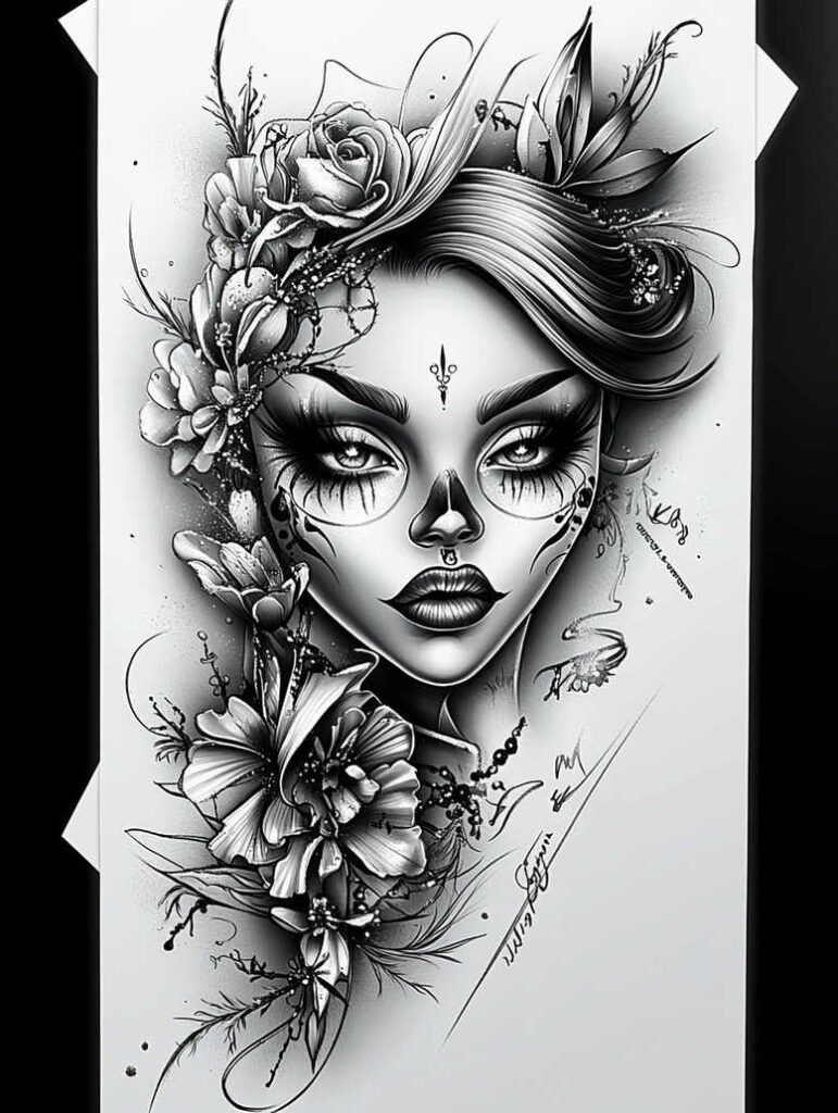 dark-symbol-tattoo – tattoo design ideas free ai generated – realism-natural-contours – for-upper-thigh – Gallery: other-dark-inkby-ai