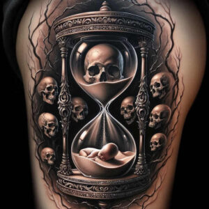 dark-transformation-tattoo-for-men – tattoo design ideas free ai generated – surrealism-surreal-lighting – for-back – Gallery: other-dark-inkby-ai