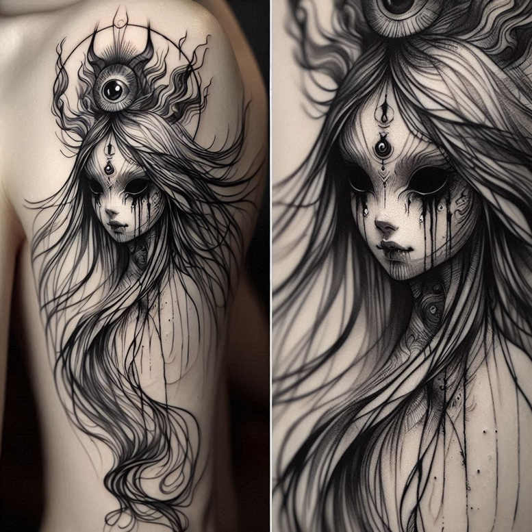 for-women – tattoo design ideas free ai generated – realism-clean-background – for-triceps – Gallery: other-dark-inkby-ai