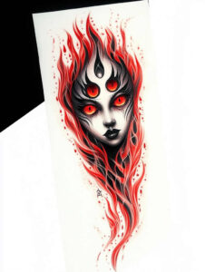 for-women – tattoo design ideas free ai generated – realism-mirrored-effect – for-nape – Gallery: other-dark-inkby-ai