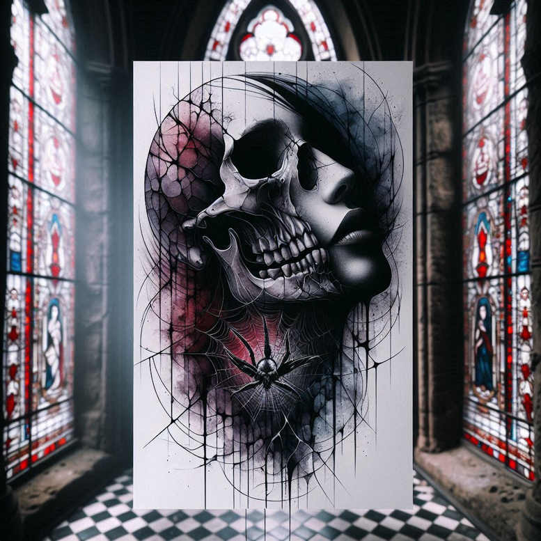 other-dark tattoo design ideas classic motifs abandoned for fingers