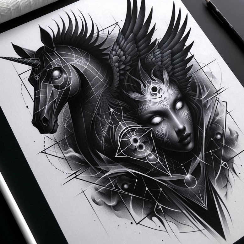 other-dark tattoo design ideas dreamlike black fog for shin