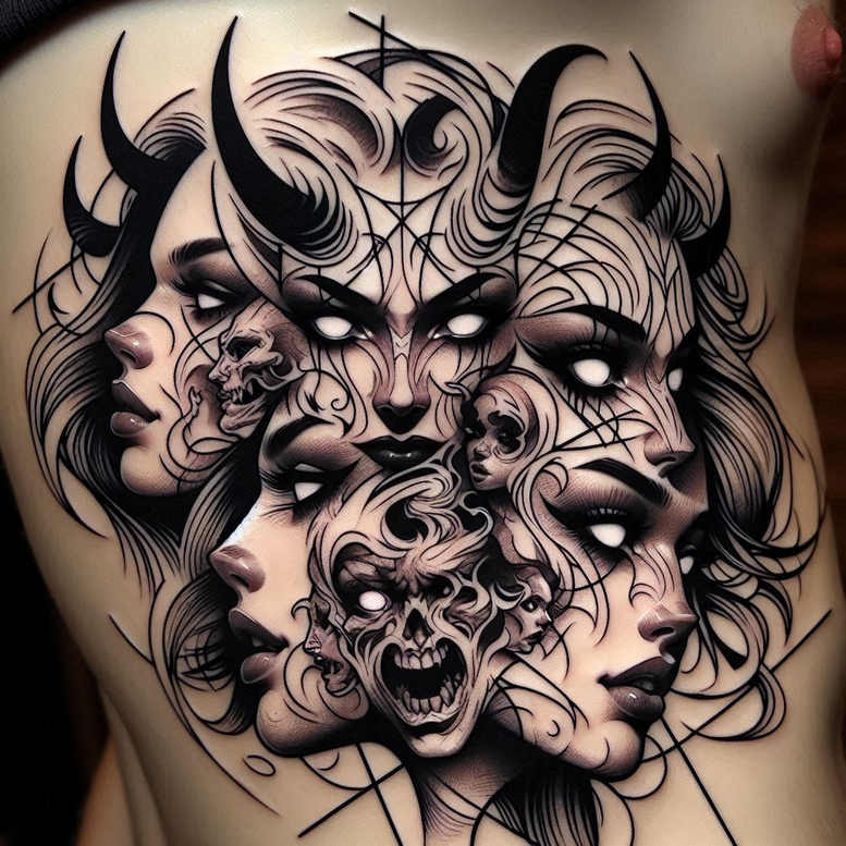 other-dark tattoo design ideas vector-style blackwork for wrist side