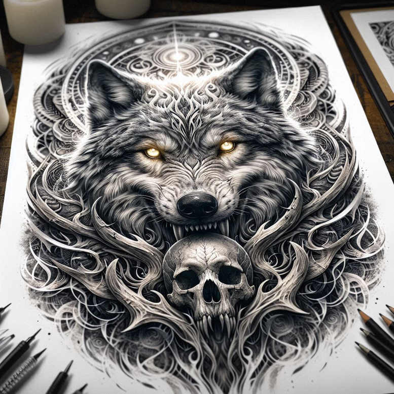 other-dark tattoo design ideas defined outlines chilling for side torso