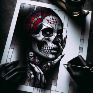 other-dark tattoo design ideas Surrealism altered reality cobweb for forearm