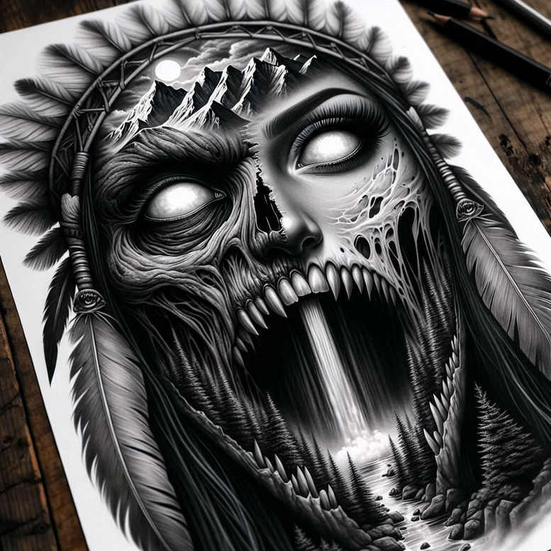 other-dark tattoo design ideas Realism depth realism creeping shadow for heel