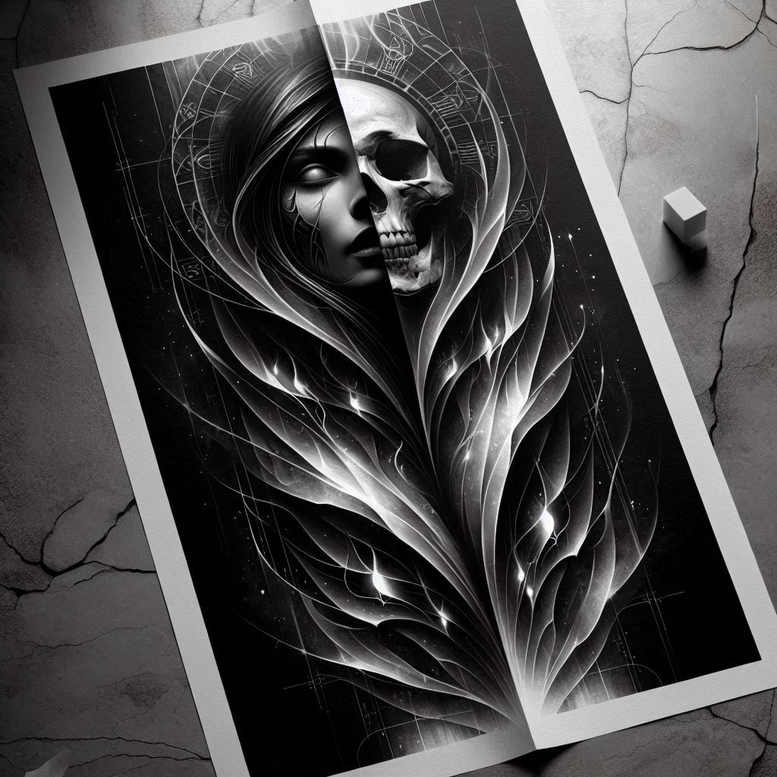 other-dark tattoo design ideas color saturation creepy embodying determination