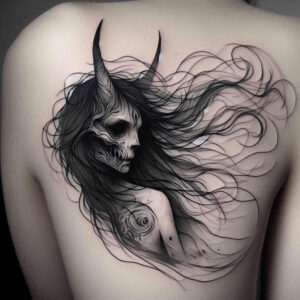 other-dark tattoo design ideas saturated hues demonic for side