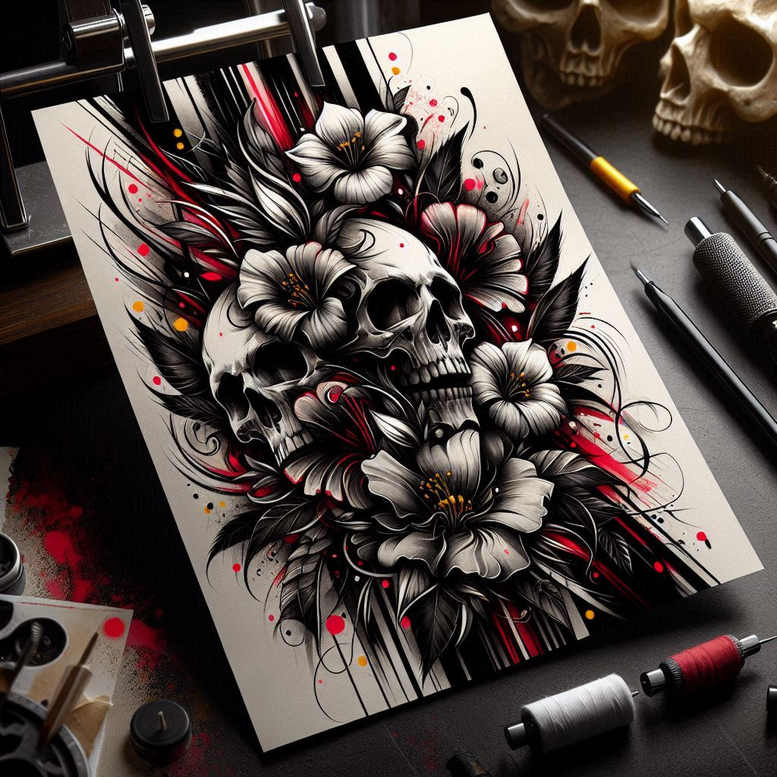other-dark tattoo design ideas Realism realistic structure distorted symbol of resilience