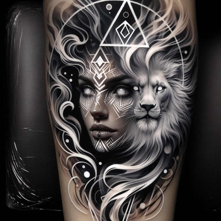 other-dark tattoo design ideas hyperrealistic distorted symbol of resilience