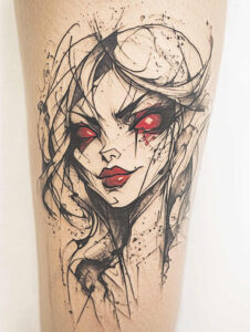 other-dark tattoo design ideas fisheye foreboding for triceps