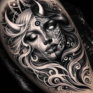 other-dark tattoo design ideas bold highlights freaky for nape