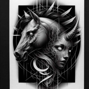 other-dark tattoo design ideas vibrant palette haunted house for knee
