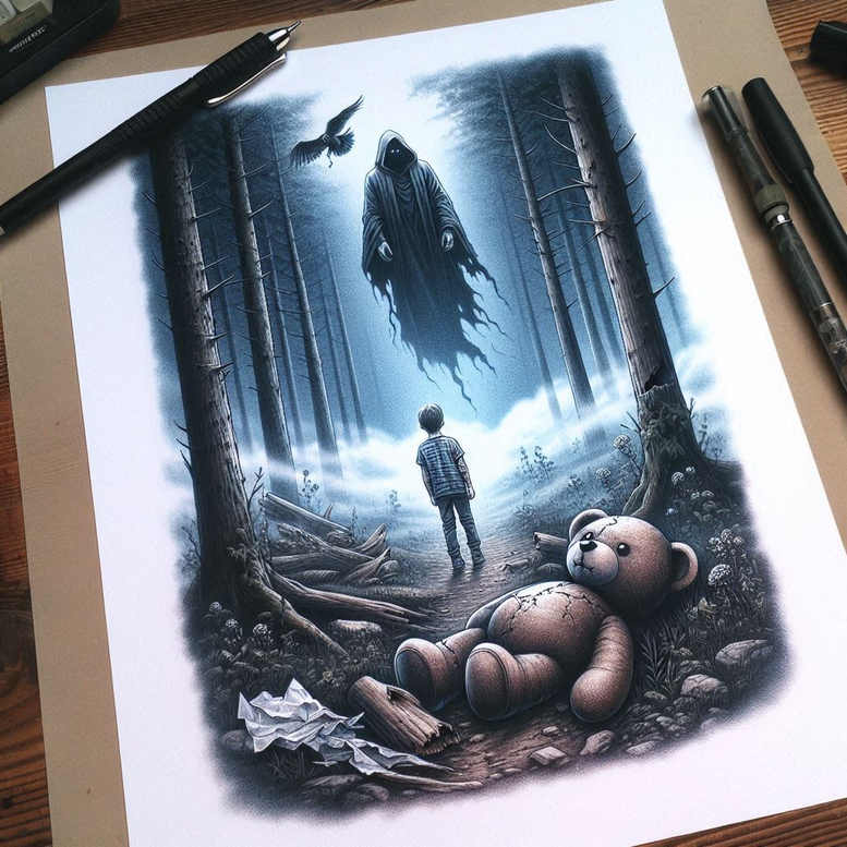 other-dark tattoo design ideas Surrealism ethereal glow haunting courage and power
