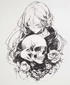 other-dark tattoo design ideas Realism detailed rendering hellfire for upper back