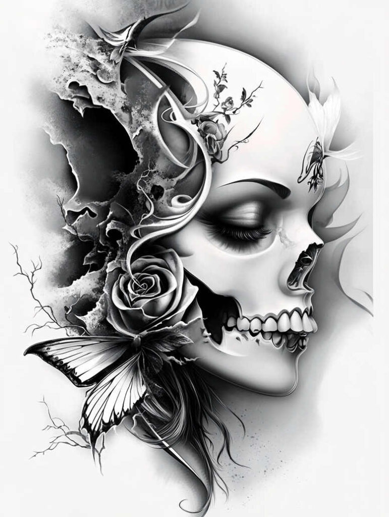 other-dark tattoo design ideas ethereal textures hellish meaning determination