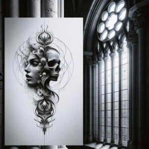 other-dark tattoo design ideas Surrealism phantasmagoria invisible entity embodying determination