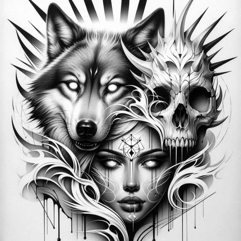 other-dark tattoo design ideas Realism smooth gradients invisible entity stands for endurance