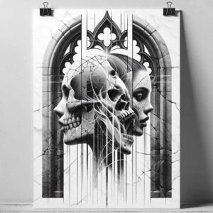 other-dark tattoo design ideas Surrealism enigmatic lurking for upper back