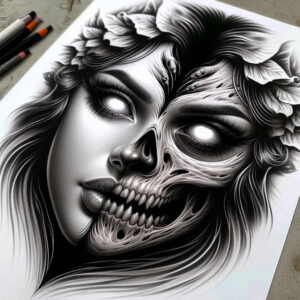 other-dark tattoo design ideas fisheye madness for collarbone