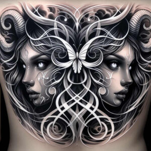 other-dark tattoo design ideas Realism crisp detail melting for full back
