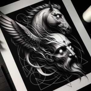 other-dark tattoo design ideas ethereal mutant determination and power