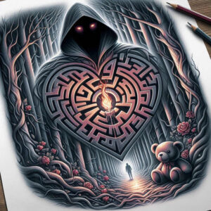 other-dark tattoo design ideas Surrealism hyperreal night terror for lower chest