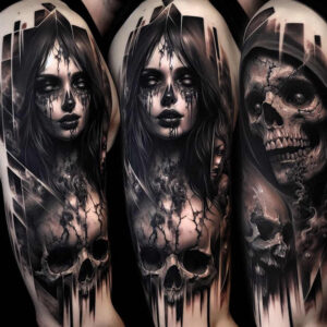 other-dark tattoo design ideas displaced objects paranormal for back