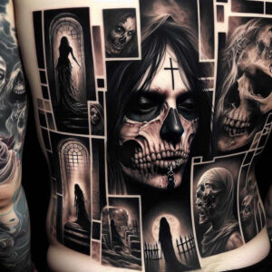 other-dark tattoo design ideas Surrealism altered reality paranormal for stomach
