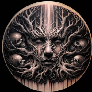 other-dark tattoo design ideas detailed linework petrified symbolising determination