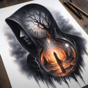 other-dark tattoo design ideas Surrealism blurred edges possessed determination and power