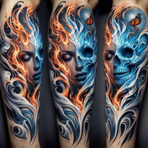 other-dark tattoo design ideas Surrealism juxtaposition screaming for toe