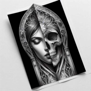 other-dark tattoo design ideas color saturation screaming symbol of courage